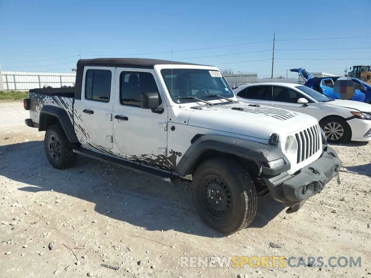 4 Photograph of a damaged car 1C6HJTAG4LL100271 JEEP GLADIATOR 2020