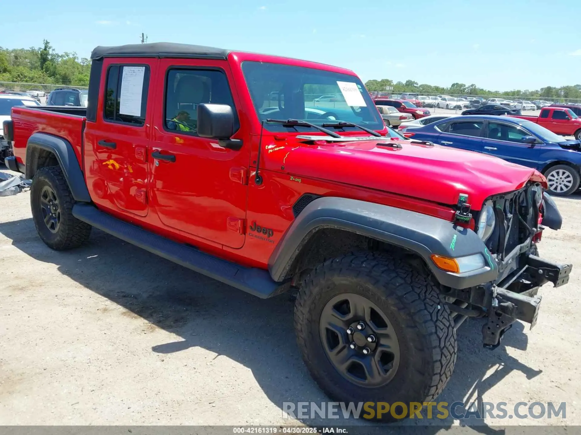 1 Photograph of a damaged car 1C6HJTAG6LL194119 JEEP GLADIATOR 2020