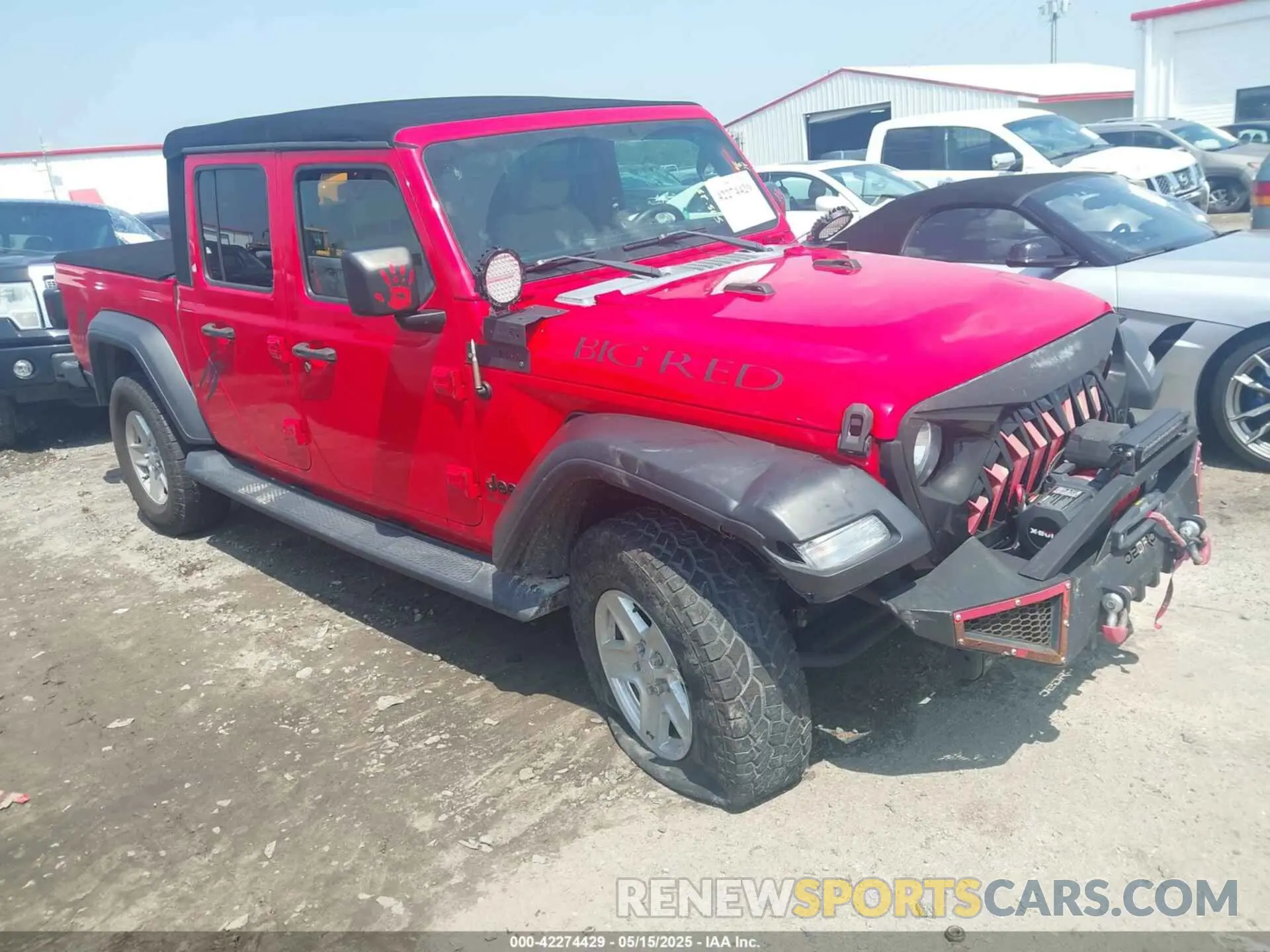 1 Photograph of a damaged car 1C6HJTAG7LL133586 JEEP GLADIATOR 2020