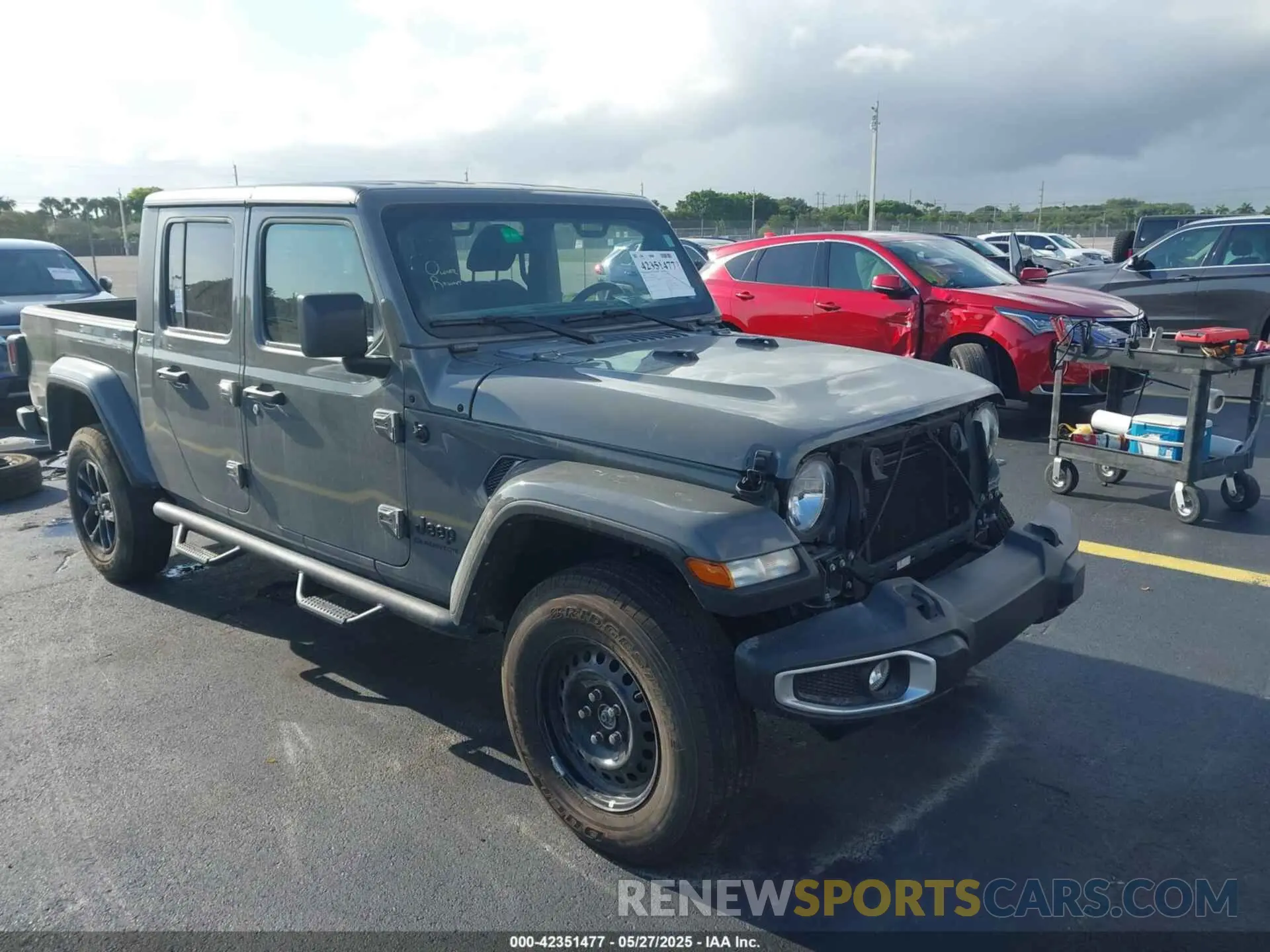 1 Photograph of a damaged car 1C6HJTAG4ML624568 JEEP GLADIATOR 2021