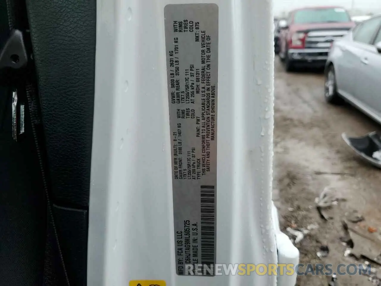 12 Фотография поврежденного автомобиля 1C6HJTAG9ML605725 JEEP GLADIATOR 2021