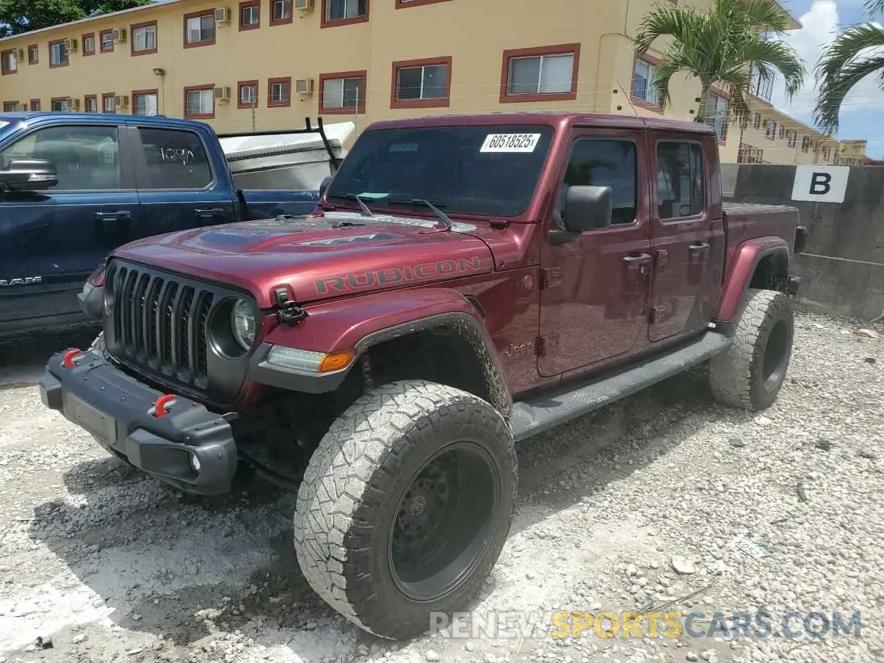 1 Photograph of a damaged car 1C6JJTBG6ML545886 JEEP GLADIATOR 2021