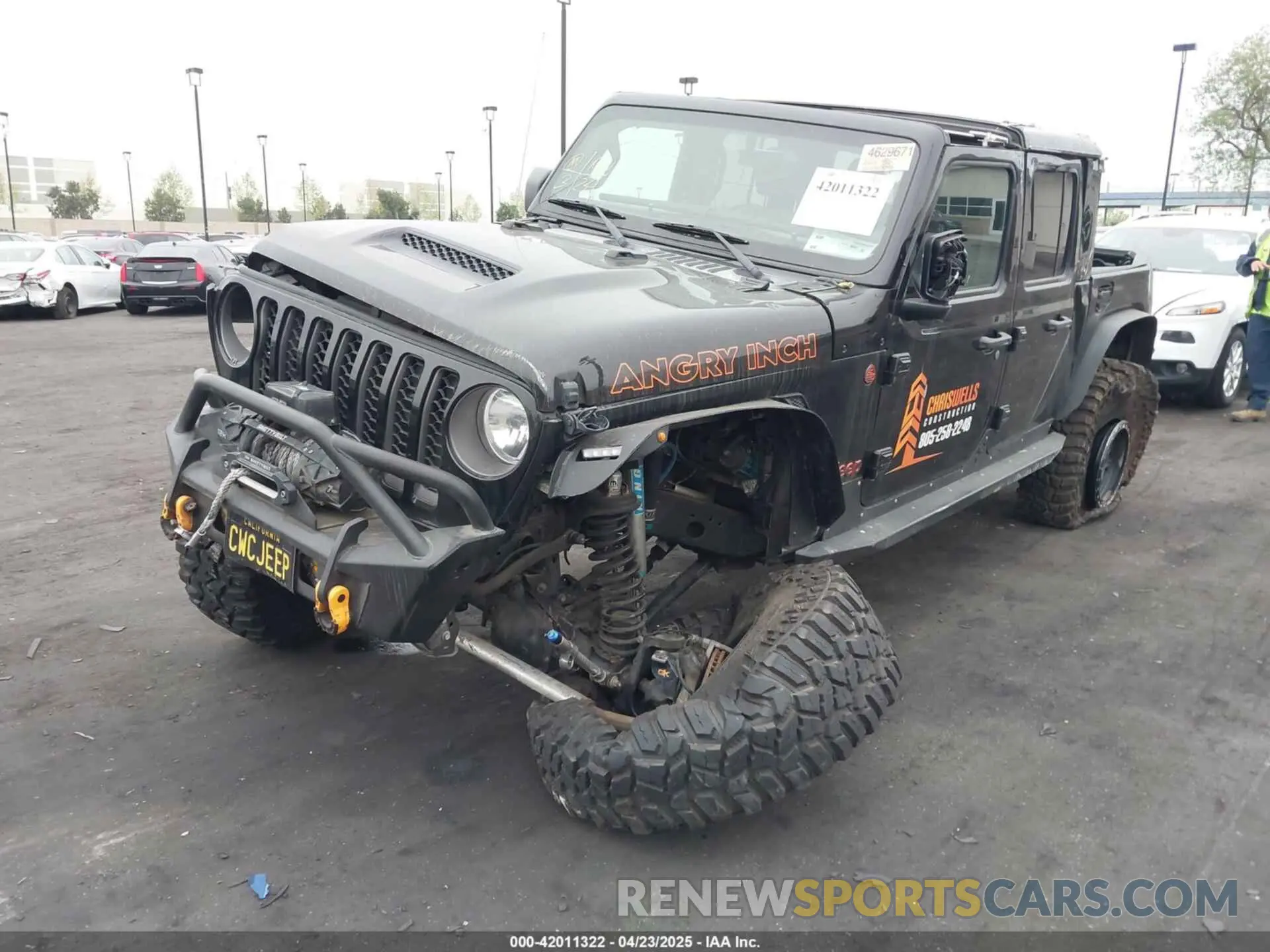 2 Photograph of a damaged car 1C6JJTEG7ML522371 JEEP GLADIATOR 2021