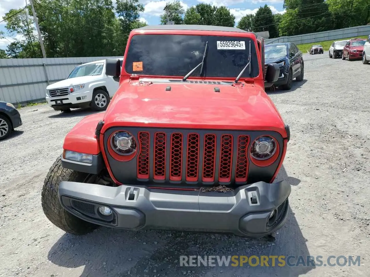 5 Photograph of a damaged car 1C6HJTAG0NL143816 JEEP GLADIATOR 2022