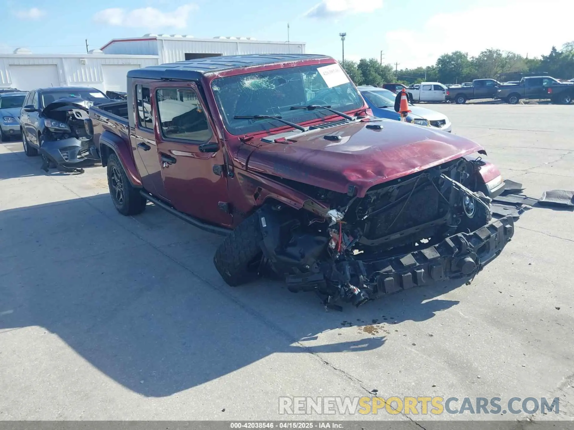 1 Photograph of a damaged car 1C6HJTAG4NL110186 JEEP GLADIATOR 2022