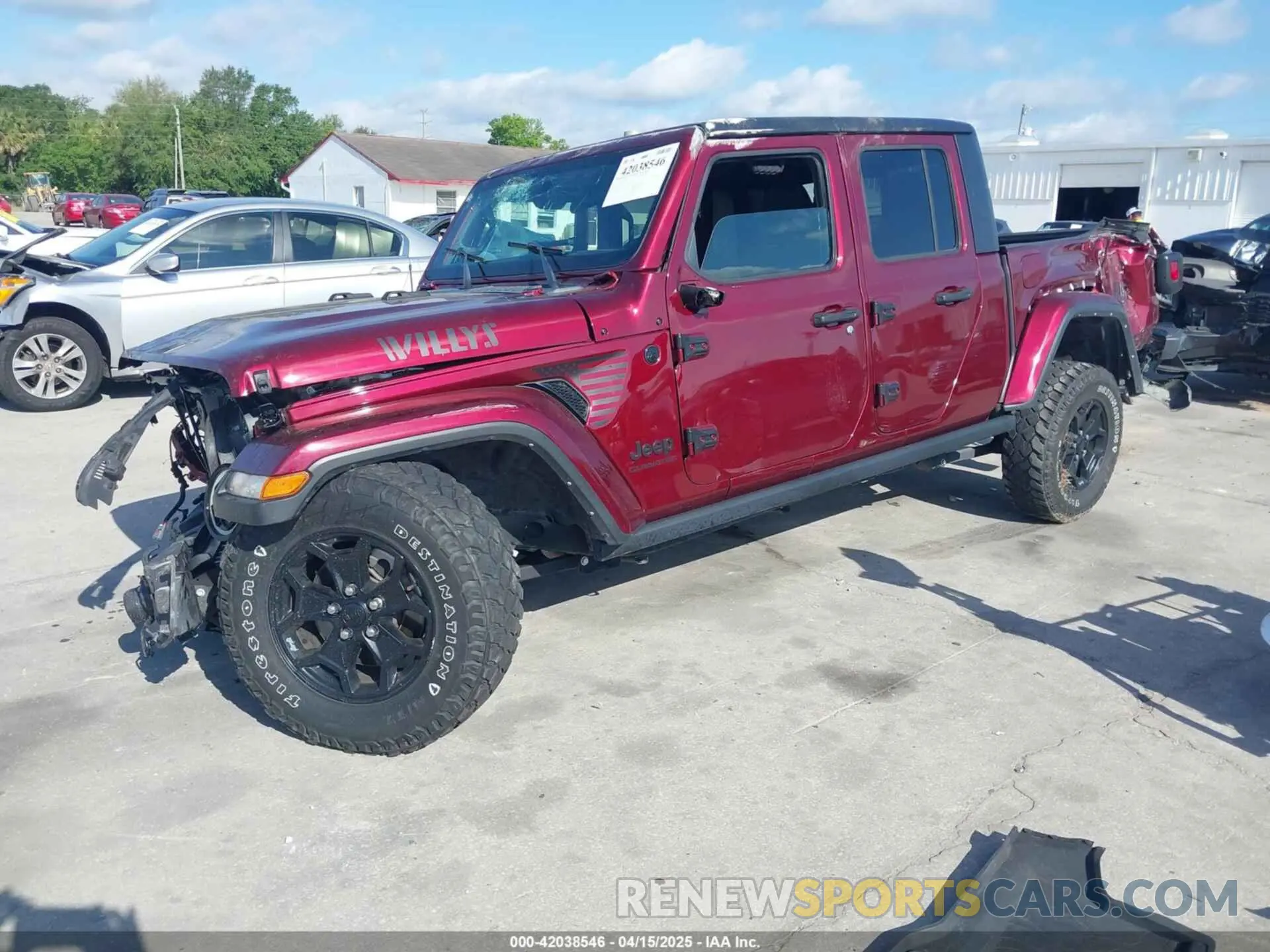 2 Photograph of a damaged car 1C6HJTAG4NL110186 JEEP GLADIATOR 2022