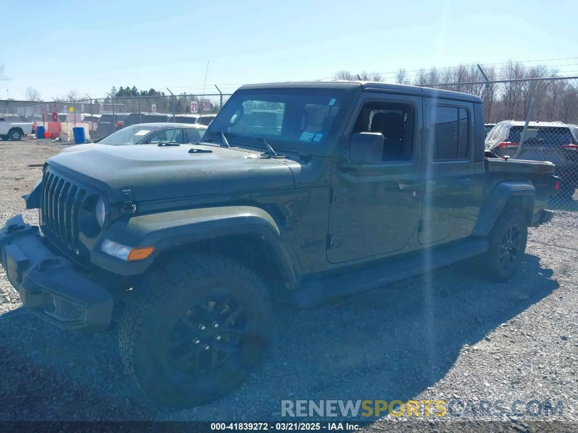 2 Photograph of a damaged car 1C6HJTAG4NL135833 JEEP GLADIATOR 2022