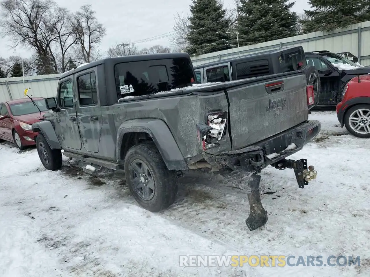 2 Photograph of a damaged car 1C6HJTAG4NL170016 JEEP GLADIATOR 2022