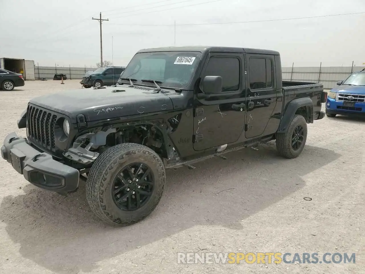 1 Photograph of a damaged car 1C6HJTAG6NL125790 JEEP GLADIATOR 2022