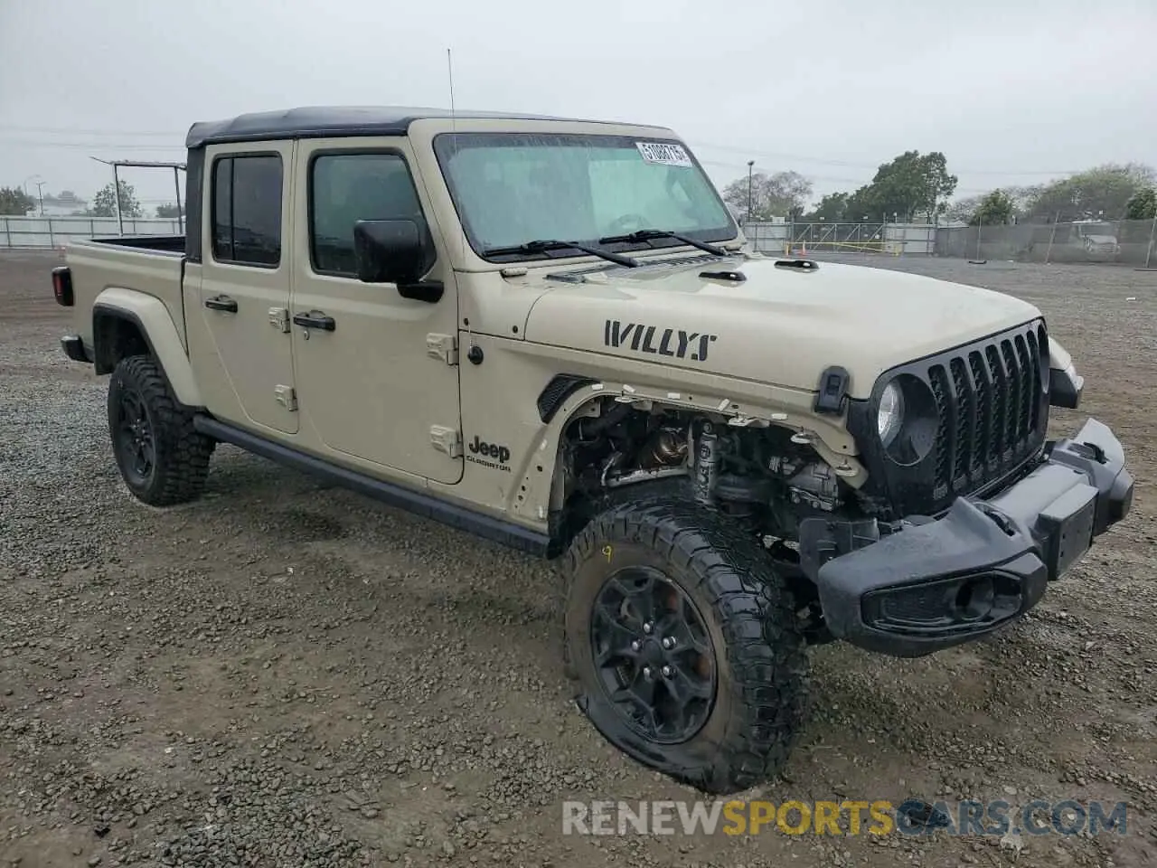 4 Фотография поврежденного автомобиля 1C6HJTAG8NL167359 JEEP GLADIATOR 2022
