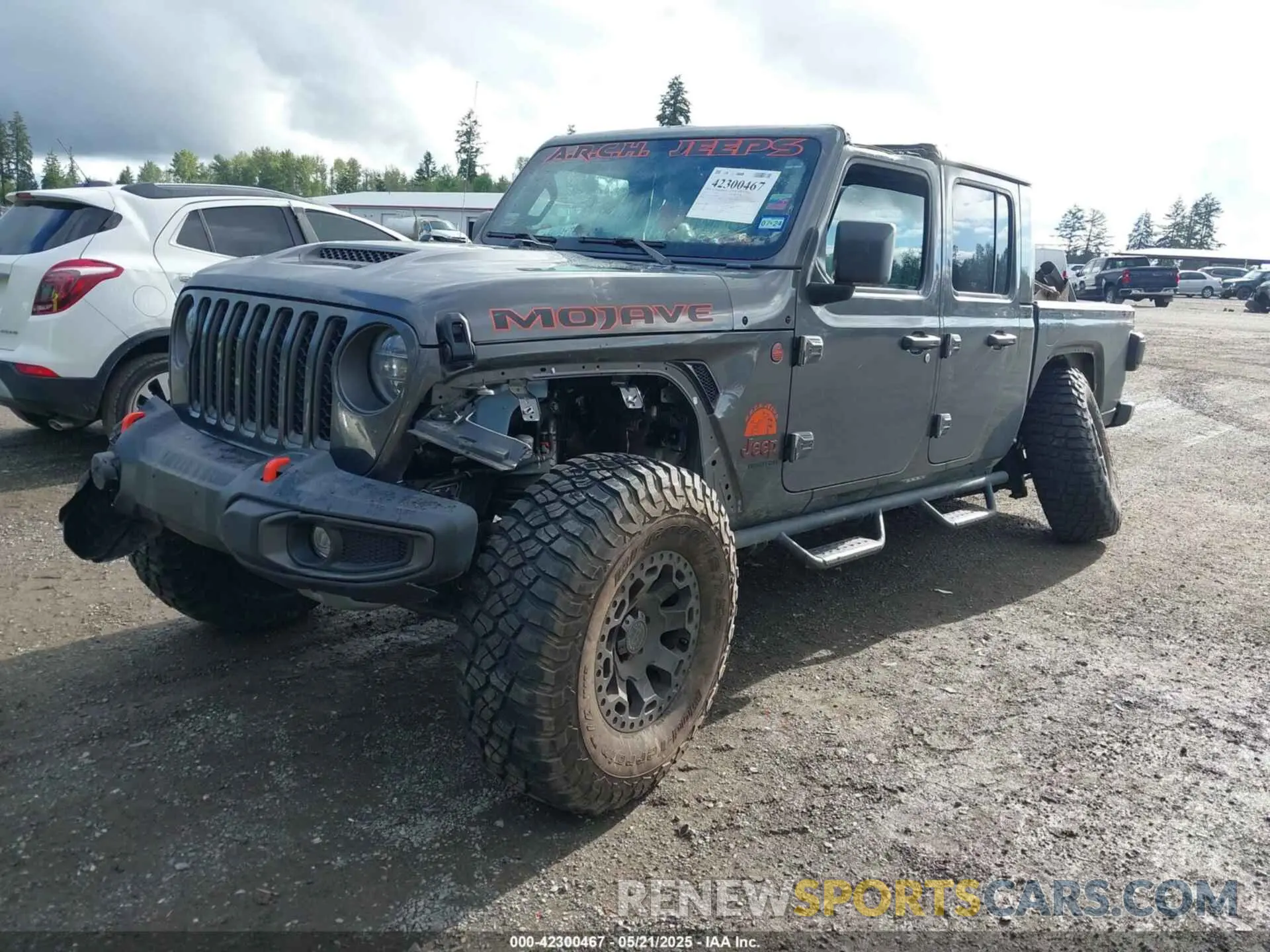 2 Photograph of a damaged car 1C6JJTEG6NL160843 JEEP GLADIATOR 2022