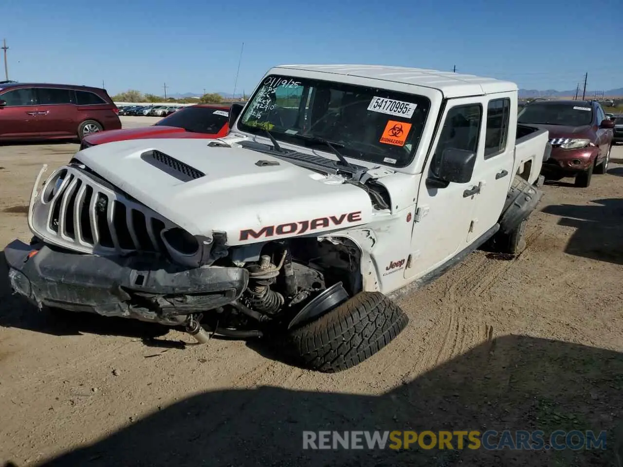 1 Photograph of a damaged car 1C6JJTEG7NL172208 JEEP GLADIATOR 2022