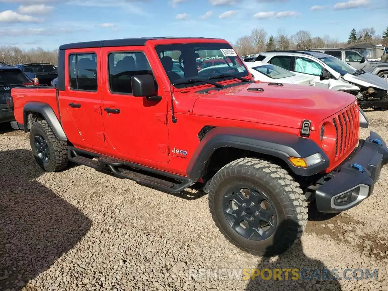 4 Фотография поврежденного автомобиля 1C6HJTAG7PL556318 JEEP GLADIATOR 2023