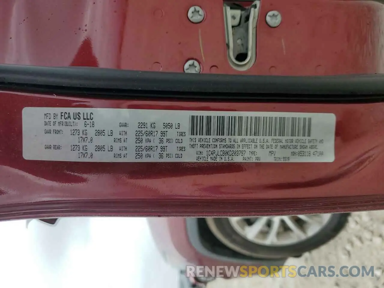 13 Photograph of a damaged car 1C4PJLCB0KD203797 JEEP GRAND CHER 2019