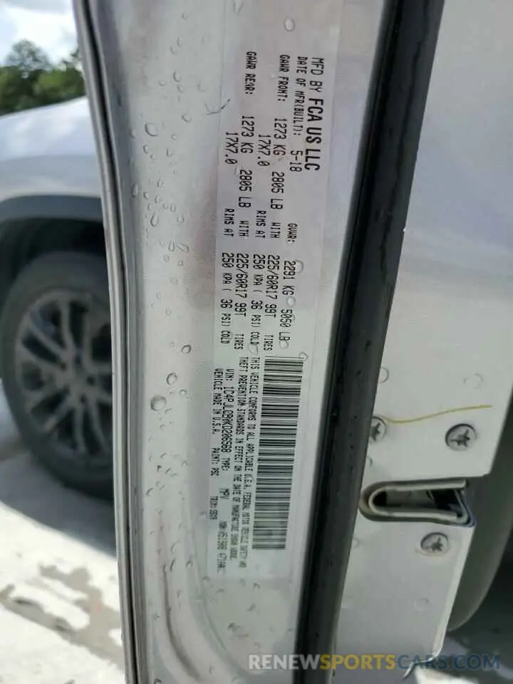 13 Photograph of a damaged car 1C4PJLCB0KD206568 JEEP GRAND CHER 2019