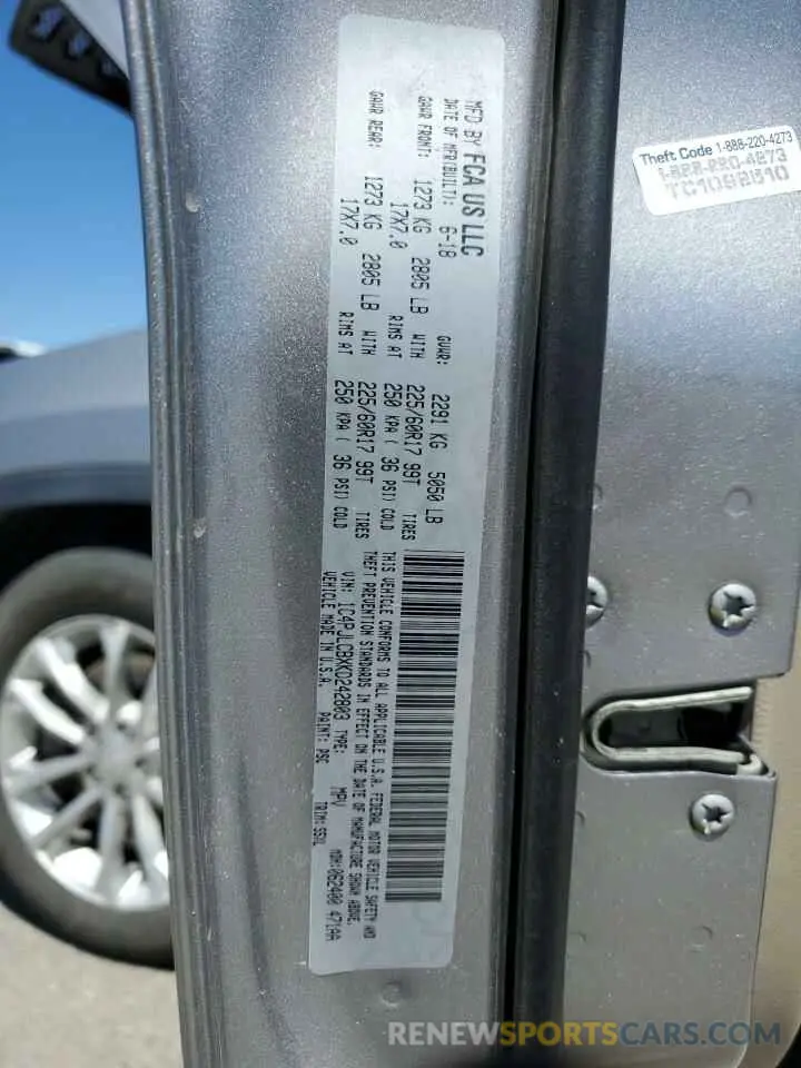 13 Photograph of a damaged car 1C4PJLCBXKD242803 JEEP GRAND CHER 2019