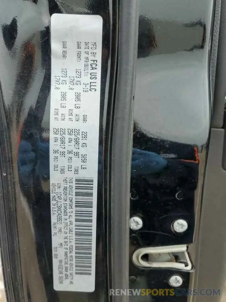 13 Photograph of a damaged car 1C4PJLCBXKD428521 JEEP GRAND CHER 2019