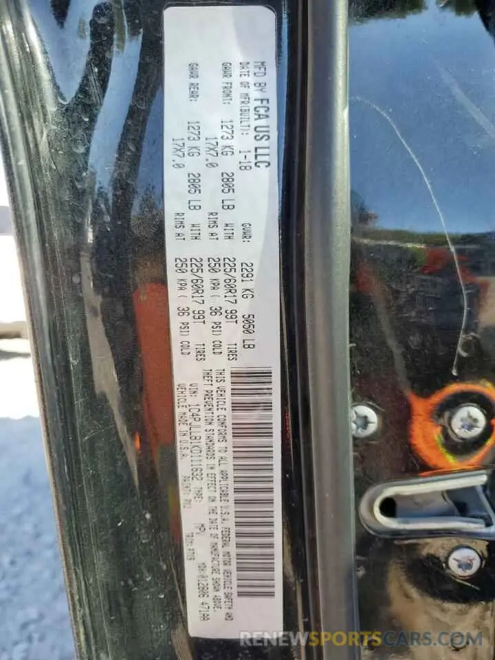 15 Photograph of a damaged car 1C4PJLLB1KD111632 JEEP GRAND CHER 2019
