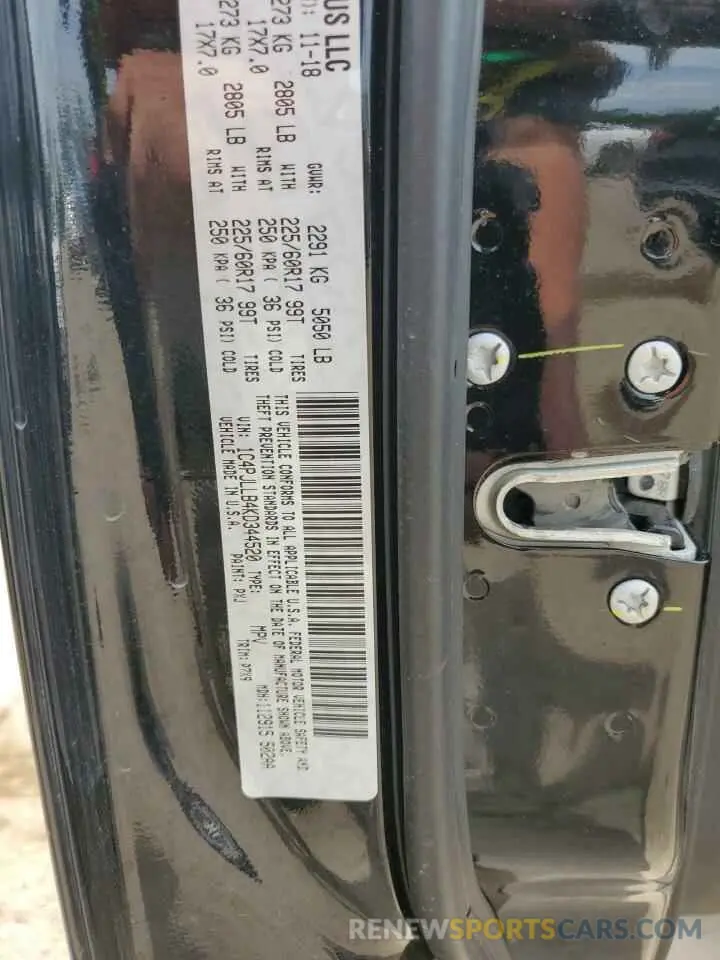 12 Фотография поврежденного автомобиля 1C4PJLLB4KD344520 JEEP GRAND CHER 2019
