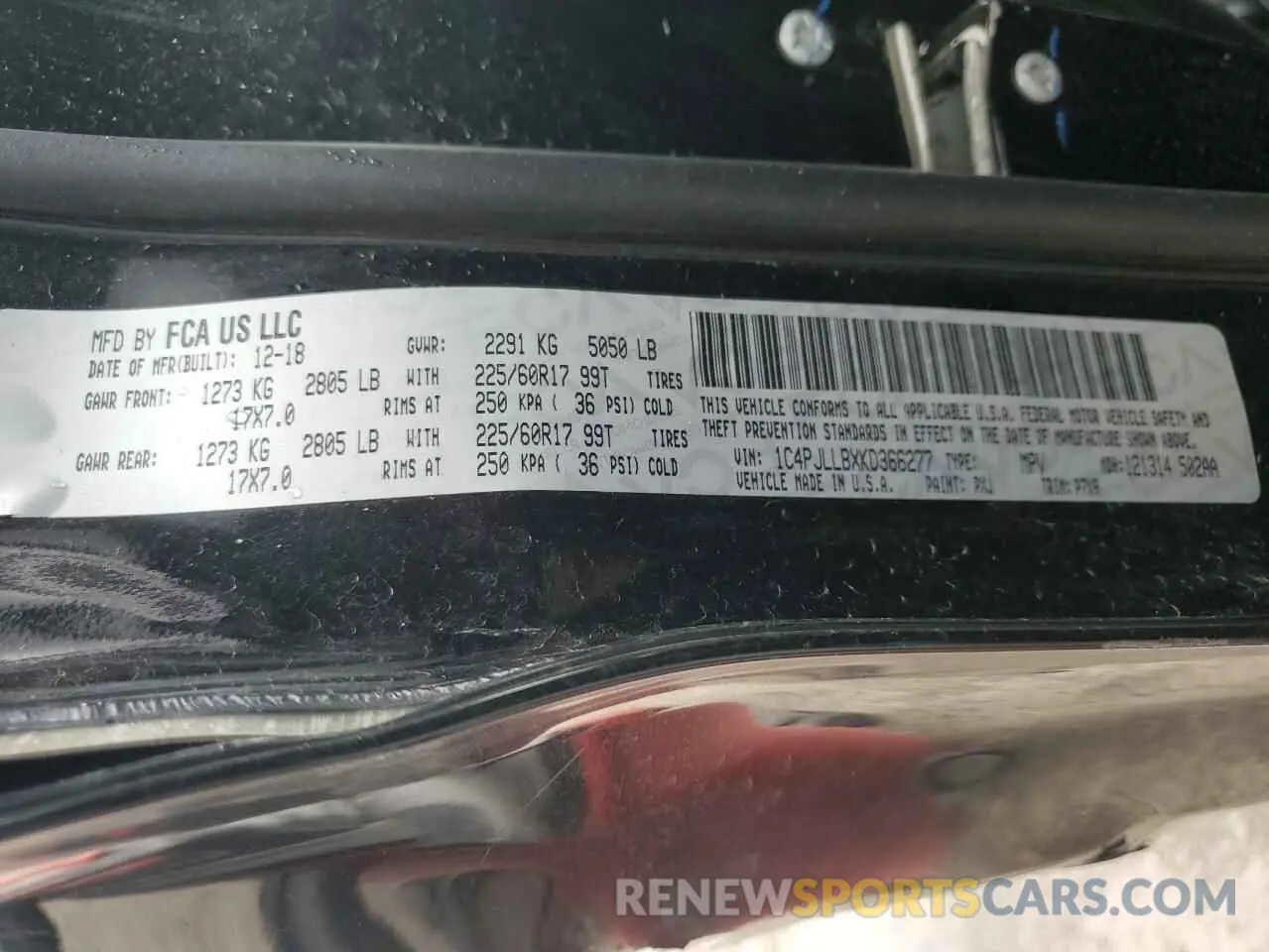 14 Фотография поврежденного автомобиля 1C4PJLLBXKD366277 JEEP GRAND CHER 2019