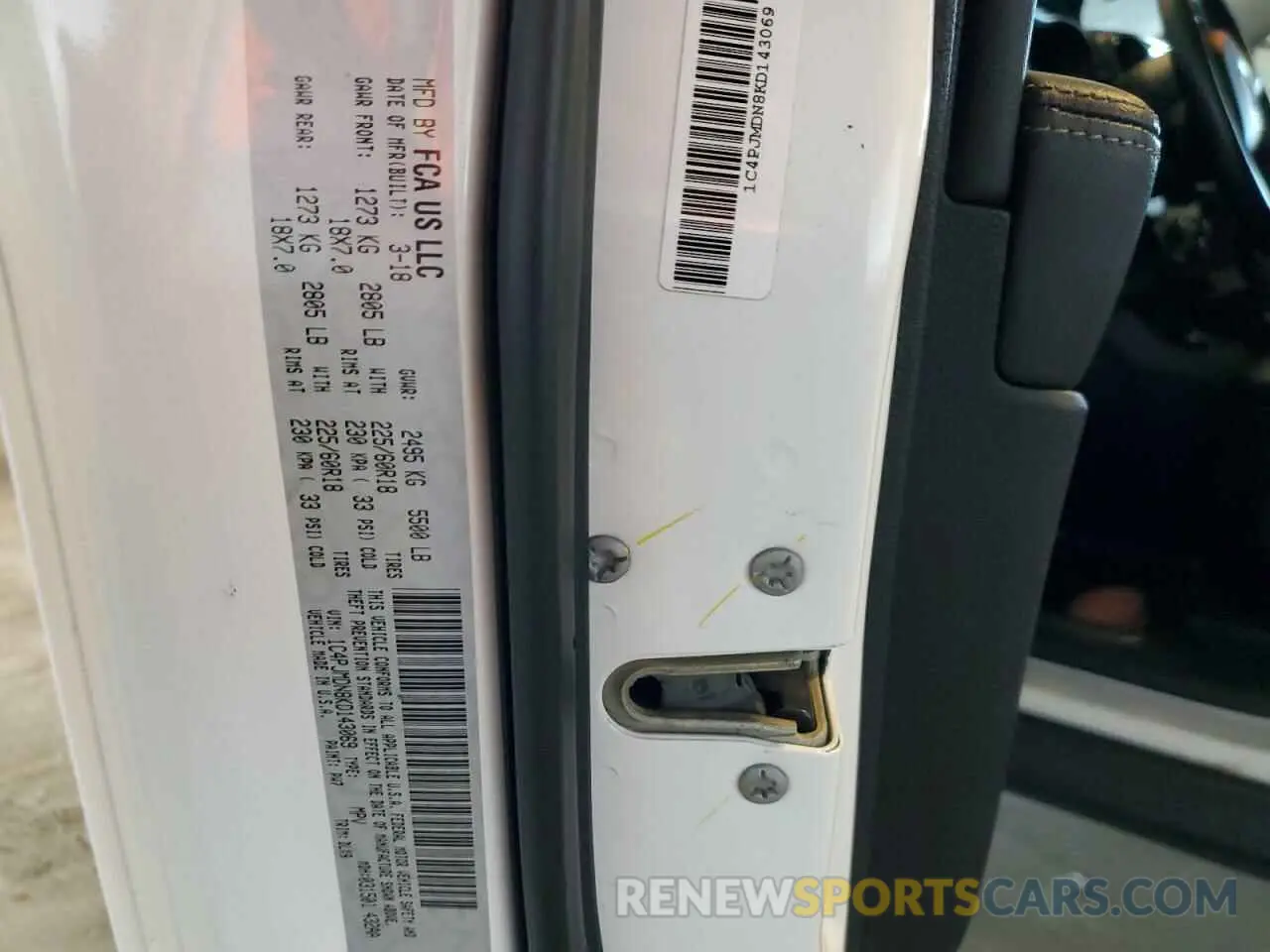 13 Фотография поврежденного автомобиля 1C4PJMDN8KD143069 JEEP GRAND CHER 2019