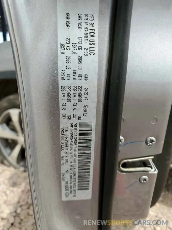 15 Photograph of a damaged car 1C4PJMDN9KD116219 JEEP GRAND CHER 2019