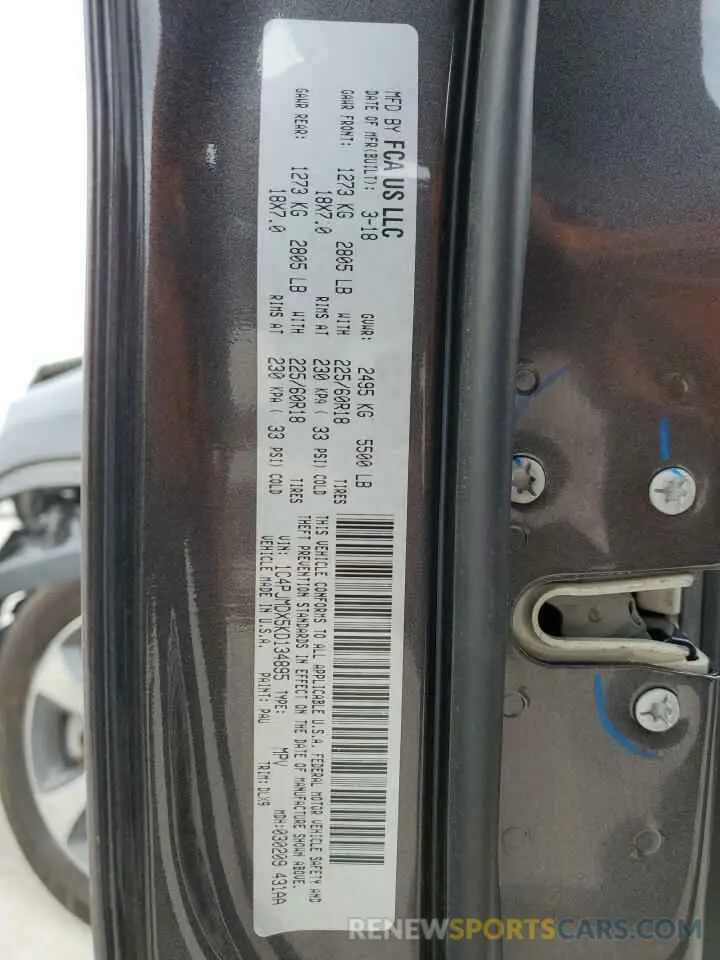 13 Фотография поврежденного автомобиля 1C4PJMDX5KD134895 JEEP GRAND CHER 2019