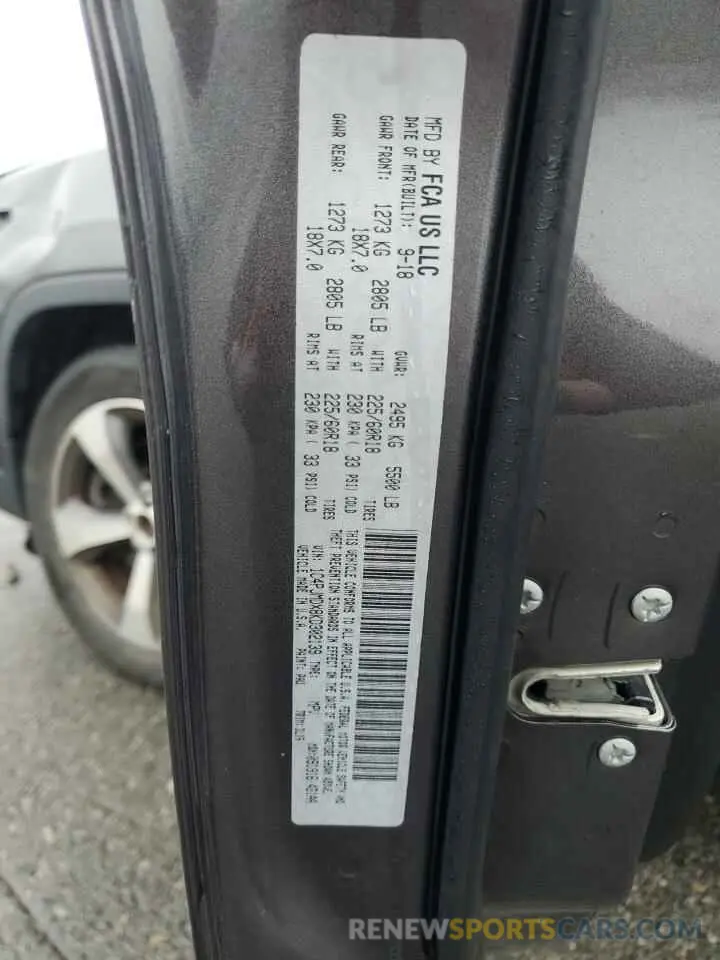 13 Фотография поврежденного автомобиля 1C4PJMDX8KD302139 JEEP GRAND CHER 2019