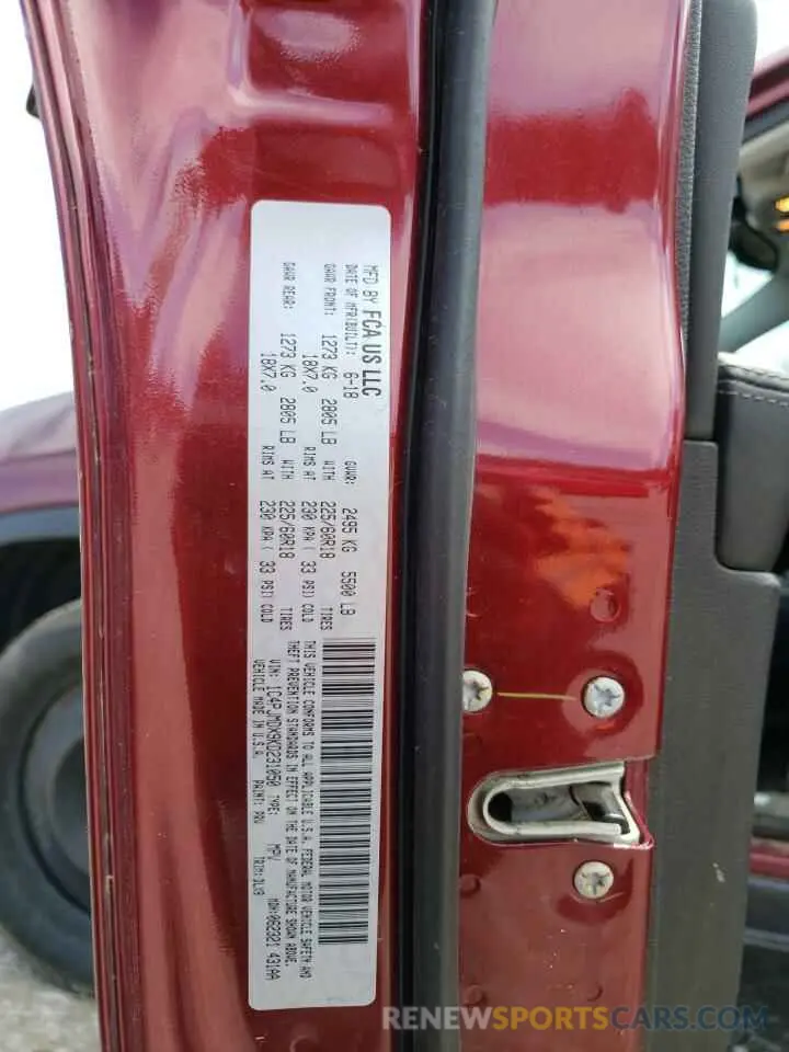 13 Photograph of a damaged car 1C4PJMDX9KD231050 JEEP GRAND CHER 2019