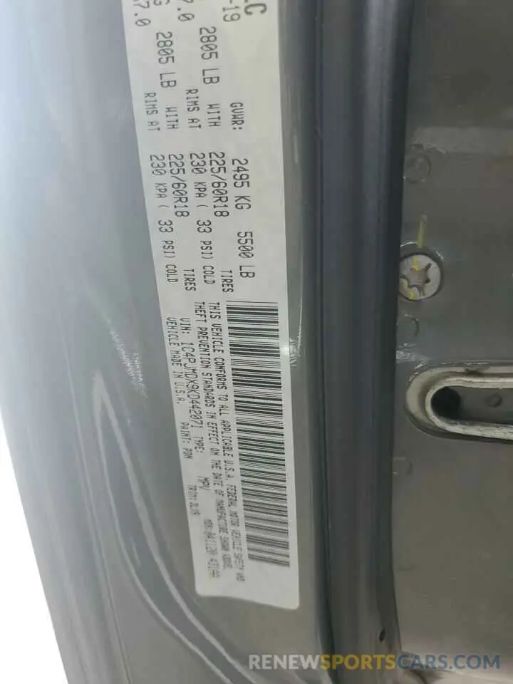 14 Фотография поврежденного автомобиля 1C4PJMDX9KD442071 JEEP GRAND CHER 2019