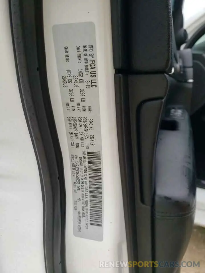 13 Photograph of a damaged car 1C4RJEBG4KC698559 JEEP GRAND CHER 2019