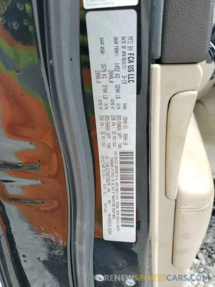 12 Photograph of a damaged car 1C4RJECG3KC720775 JEEP GRAND CHER 2019