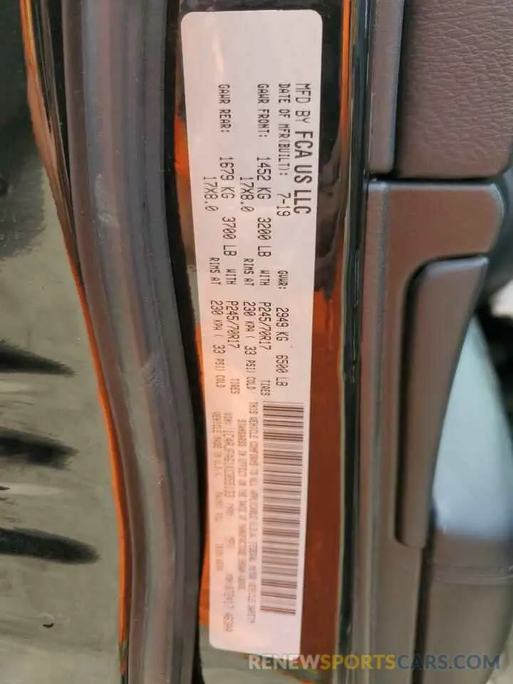 14 Photograph of a damaged car 1C4RJFAG1KC855133 JEEP GRAND CHER 2019