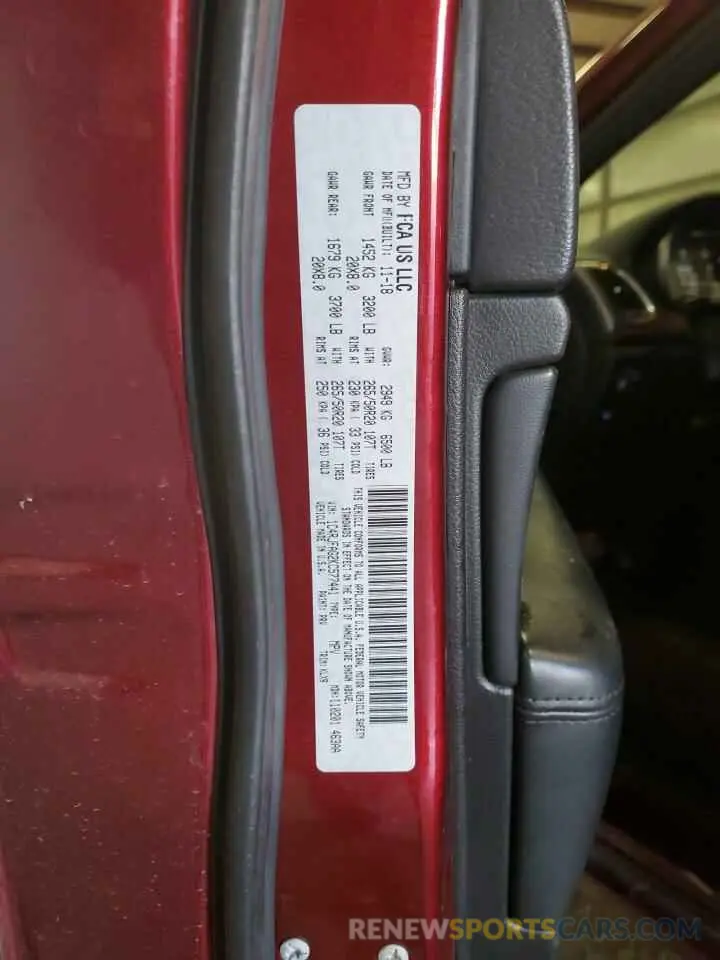 13 Фотография поврежденного автомобиля 1C4RJFAG2KC577441 JEEP GRAND CHER 2019