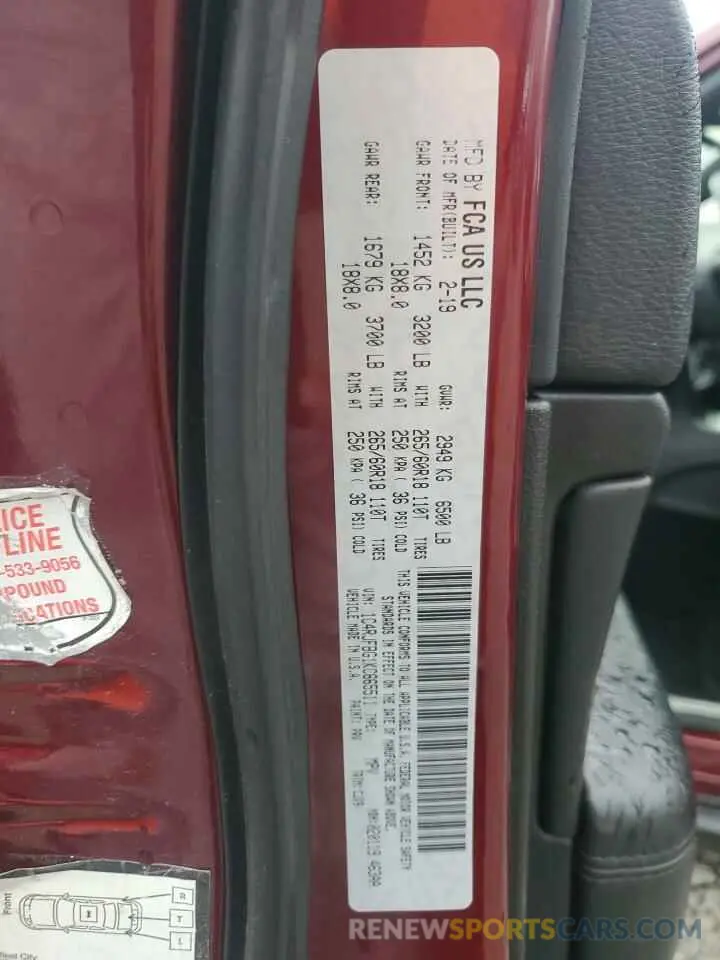 13 Фотография поврежденного автомобиля 1C4RJFBG1KC665511 JEEP GRAND CHER 2019
