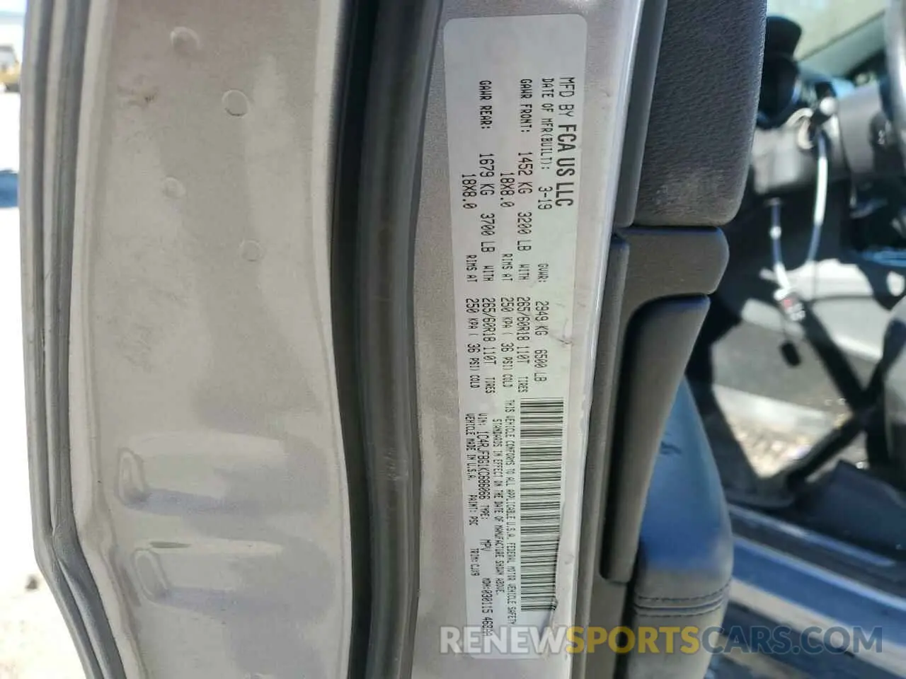 15 Фотография поврежденного автомобиля 1C4RJFBG1KC686066 JEEP GRAND CHER 2019