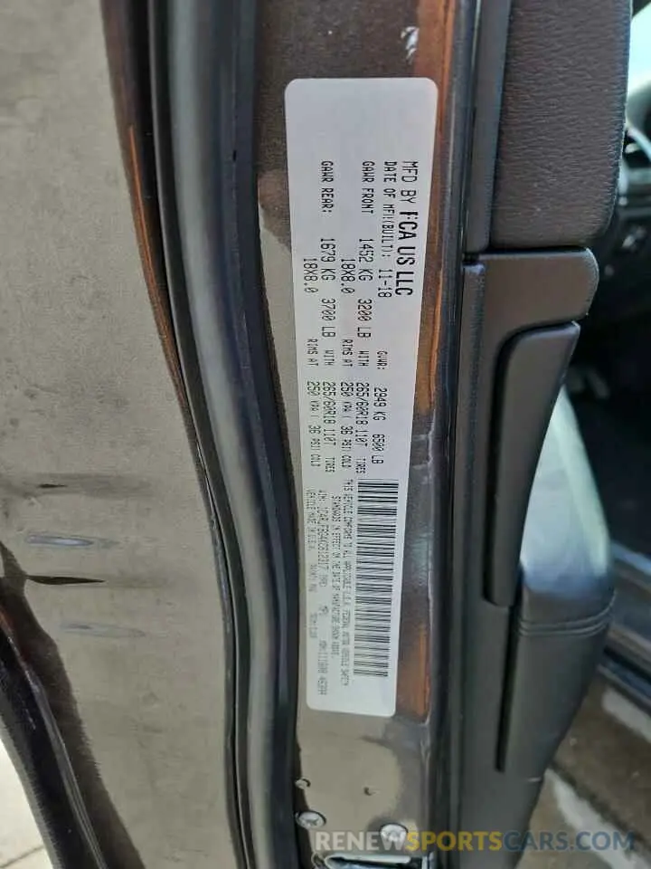 13 Фотография поврежденного автомобиля 1C4RJFBG4KC612317 JEEP GRAND CHER 2019