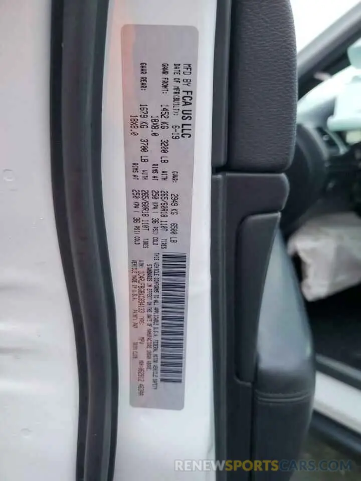 13 Фотография поврежденного автомобиля 1C4RJFBG8KC834133 JEEP GRAND CHER 2019