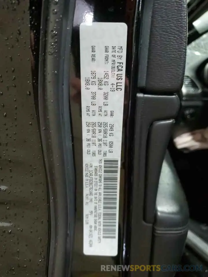 13 Photograph of a damaged car 1C4RJFBG9KC761046 JEEP GRAND CHER 2019