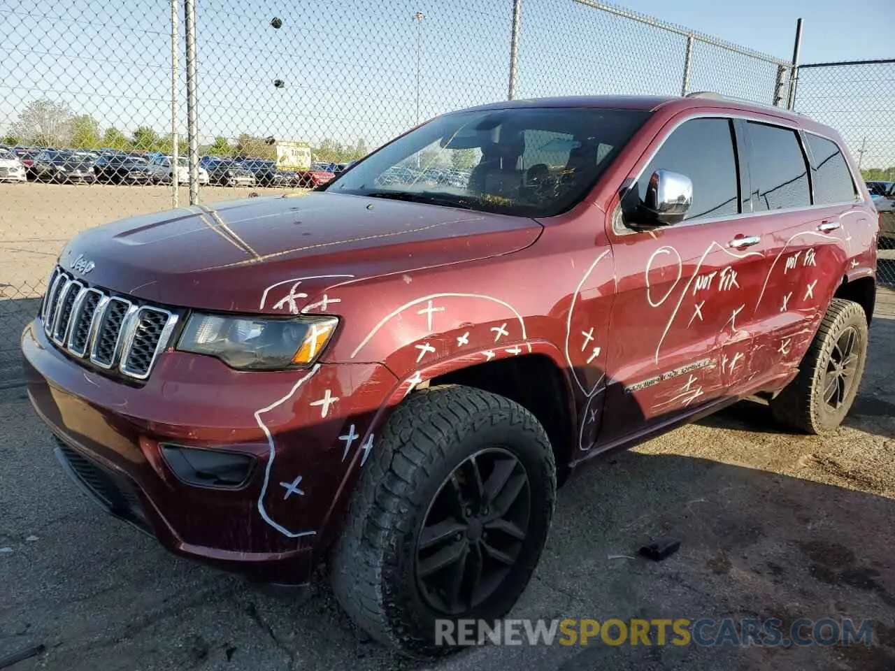 1 Photograph of a damaged car 1C4RJFBGXKC679861 JEEP GRAND CHER 2019