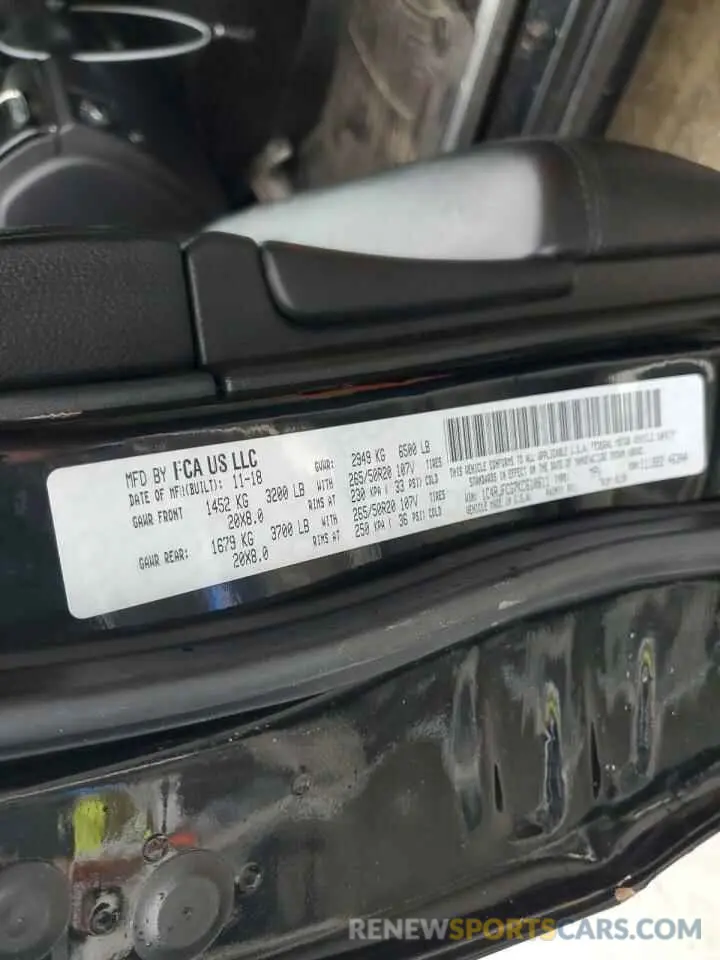 13 Photograph of a damaged car 1C4RJFCG7KC610611 JEEP GRAND CHER 2019