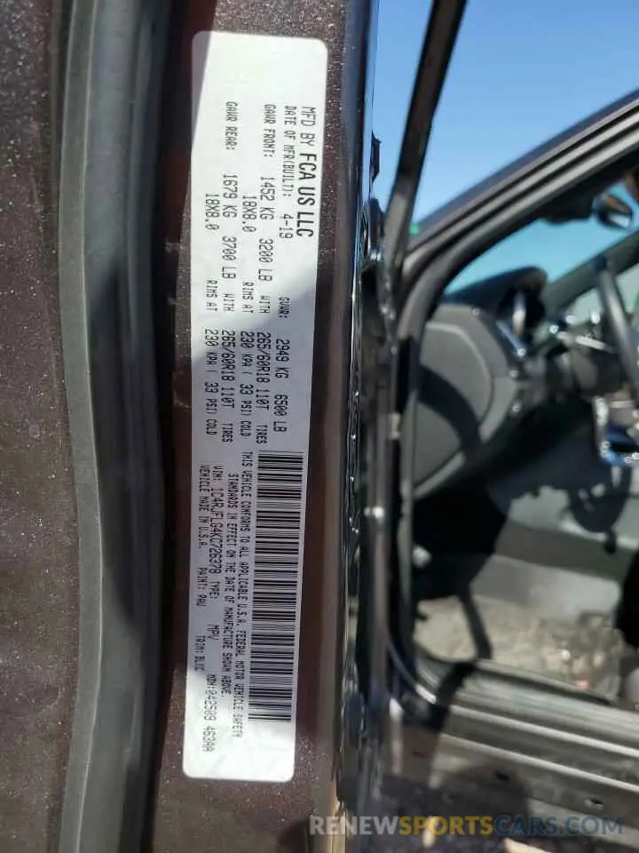 14 Фотография поврежденного автомобиля 1C4RJFLG4KC726378 JEEP GRAND CHER 2019