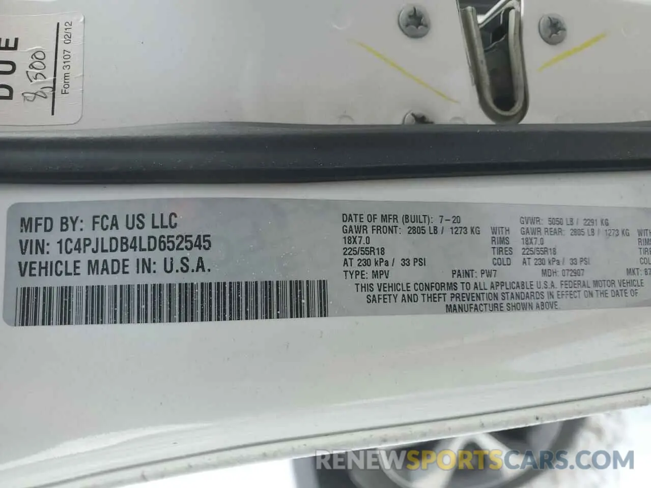 12 Фотография поврежденного автомобиля 1C4PJLDB4LD652545 JEEP GRAND CHER 2020