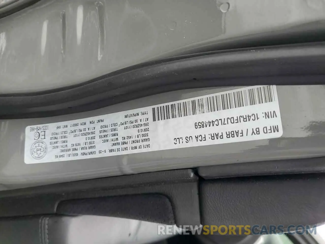 14 Фотография поврежденного автомобиля 1C4RJFDJ7LC444859 JEEP GRAND CHER 2020