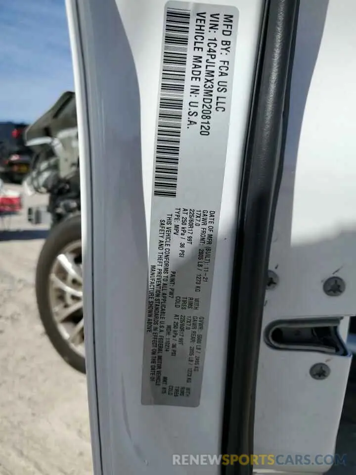 14 Photograph of a damaged car 1C4PJLMX3MD208120 JEEP GRAND CHER 2021