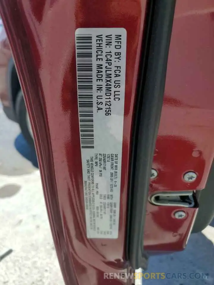 13 Фотография поврежденного автомобиля 1C4PJLMX4MD112156 JEEP GRAND CHER 2021