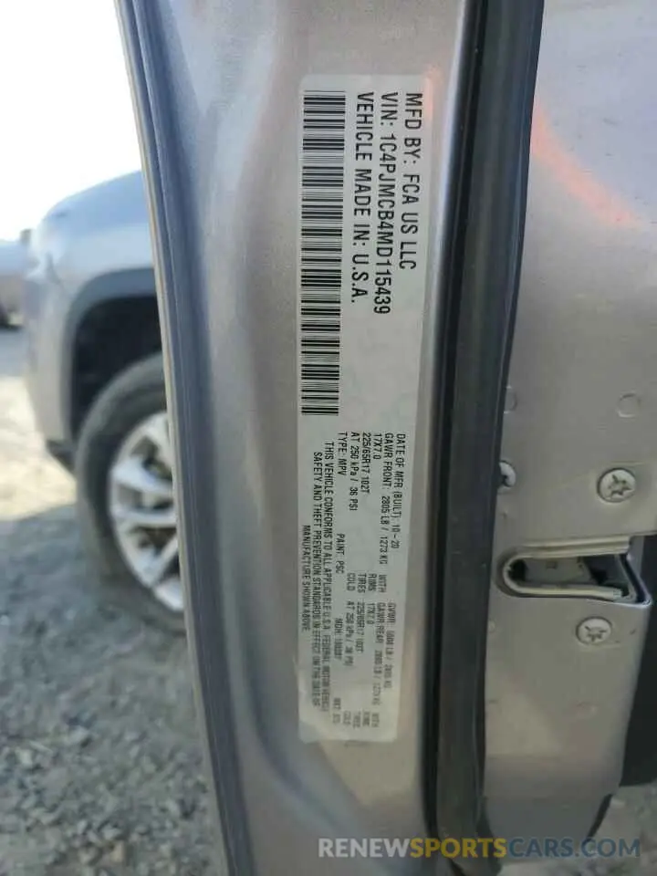 13 Photograph of a damaged car 1C4PJMCB4MD115439 JEEP GRAND CHER 2021