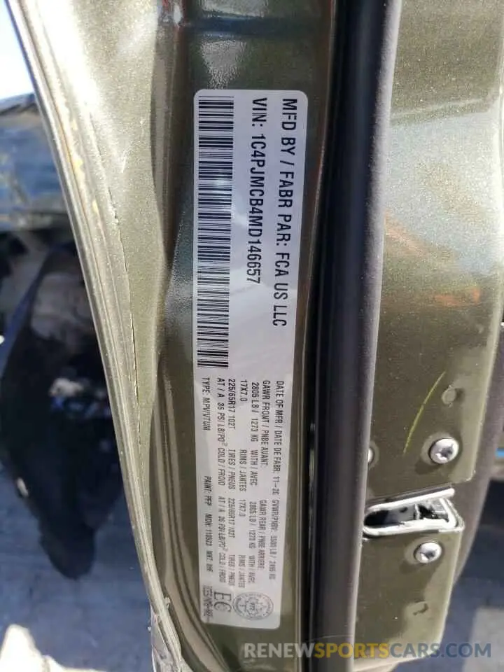 13 Фотография поврежденного автомобиля 1C4PJMCB4MD146657 JEEP GRAND CHER 2021