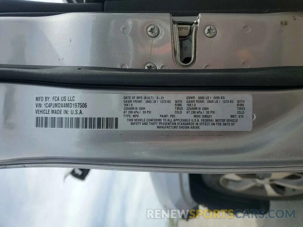 13 Фотография поврежденного автомобиля 1C4PJMDX4MD197506 JEEP GRAND CHER 2021