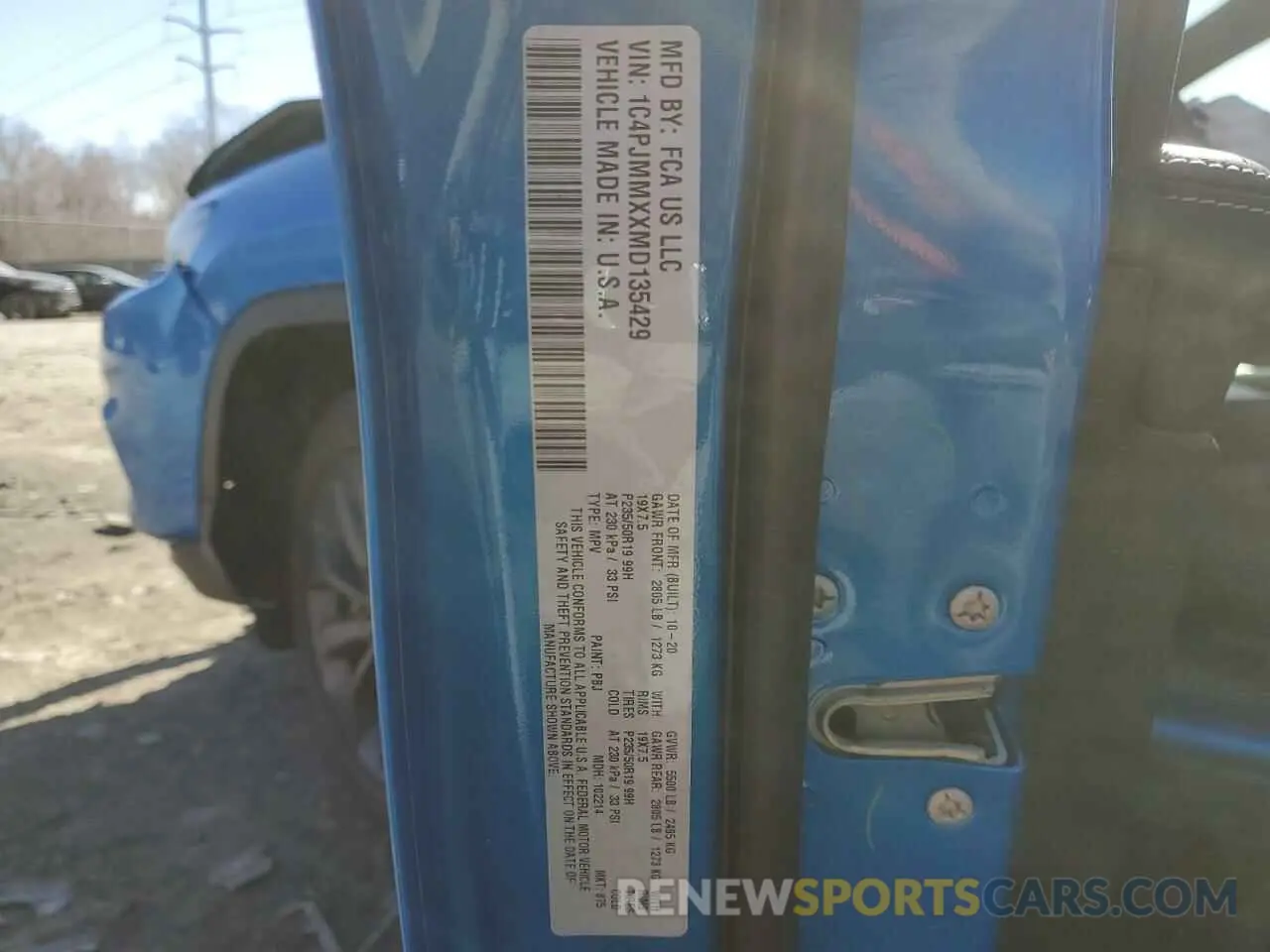 13 Фотография поврежденного автомобиля 1C4PJMMXXMD135429 JEEP GRAND CHER 2021
